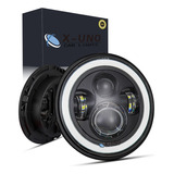 Faro Led 7'' Redondo Jeep/moto | Alto/ Bajo | Ojos De Ángel 