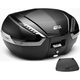 Baú Givi V-47 Carbon Monokey Bauleto Lente Fumê + Base E250