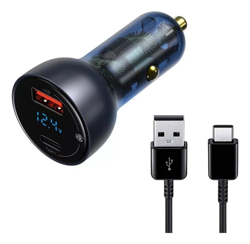 Baseus Cargador Supercharge Para Auto 65w Usb A Y Usb C 