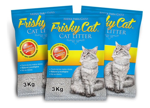 Arena Frisky Cat 25 Kg Absorbe Y Aglutina Al 100%