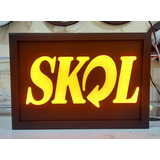 Luminoso Skol Len Neon Quadro Placa Bar Garage