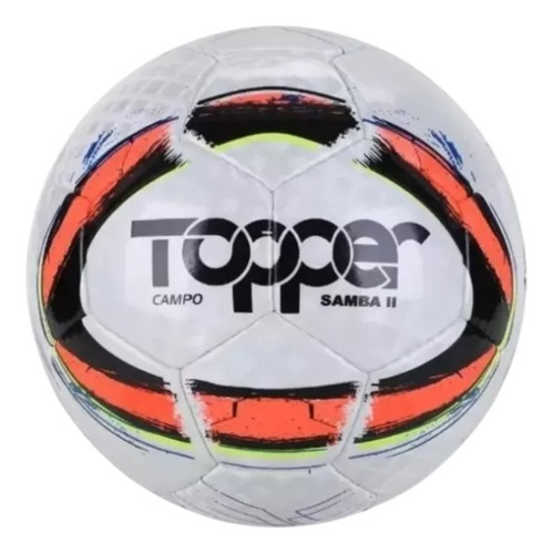 Bola Fut Campo Topper Samba Ii - Costurada À Mão