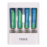 Kit 4 Pilhas Recarregáveis Aaa 850 Mah+ Carregador Usb Tedge