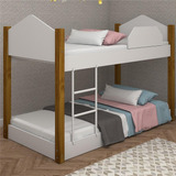 Beliche Infantil Soft Branco E Mel Com Colchões Casah