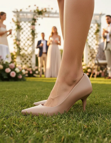 Zapatilla De Punta Tacon Bajito Comodas , Bonitas Y De Moda