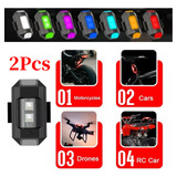 2pzs Estrobo Luces Led Recargable Auto Moto Bici Drones