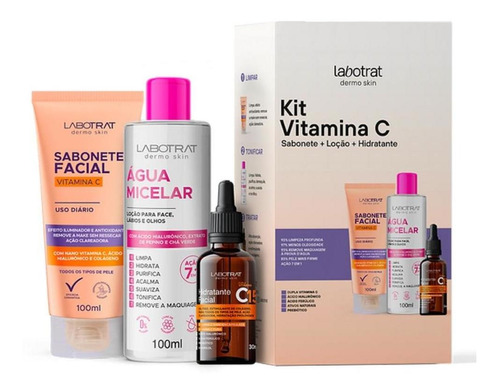 Kit Sabonete Loção Água Micelar E Hidratante Facial Labotrat