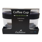 Pocillo Coffee Cup Caffettino Grip Silicona Negro X 2 Uni