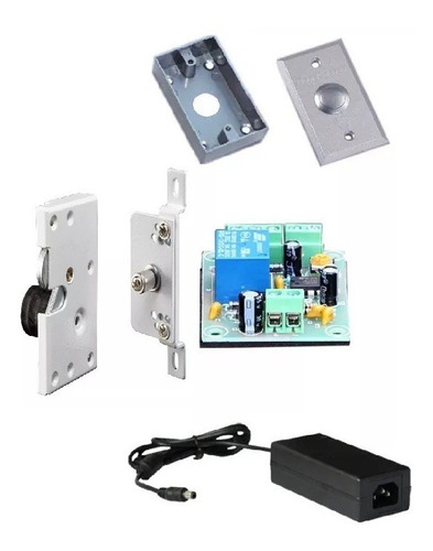 Kit Chapa, Cerradura Electrica 12v Control  Acceso Corrediza