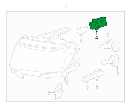 Lampara Portalampara Jeep Compass 2012/2016 Orig. 68091384aa Foto 4