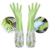 X2 Guantes Látex Limpieza Cocina Manga Larga Domestico 