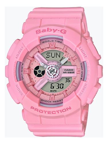 Baby G Mujer Ba 110 4a Original Sumergible Rosado 