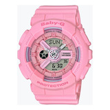 Baby G Mujer Ba 110 4a Original Sumergible Rosado 