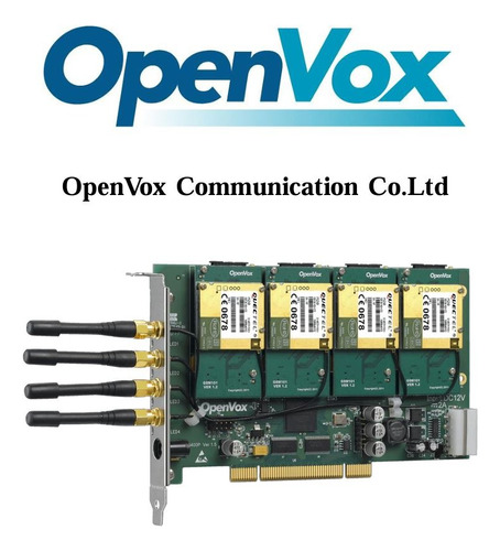 Placa Openvox Gsm Pci G400p, 4 Ports, Asterisk, Elastix, 3cx