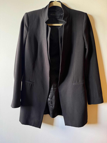 Blazer Negro Solapa Zara