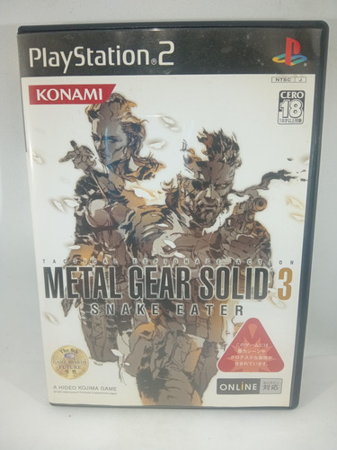 Jogo Ps2 Play 2 Metal Gear Solid 3 Snake Eater Original Japa