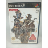 Jogo Ps2 Play 2 Metal Gear Solid 3 Snake Eater Original Japa