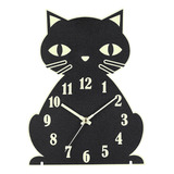 Nuevo Reloj De Pared De Con Forma De Gato, Silencioso, Sin