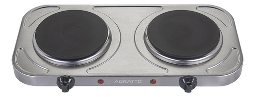 Fogão Cooktop Elétrico Fm-01 2 Pratos Cor Prata Agratto