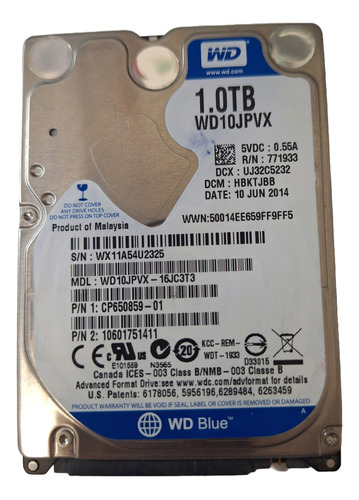 Disco Duro Notebook Western Digital  Blue Wd10jpvx 1tb 2,5 