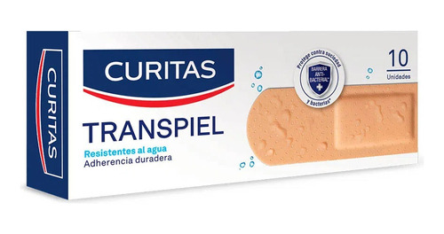 Curitas Transpiel Resistente Al Agua 24 Cajas X 10 Unidades