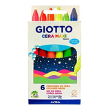 Crayones De Cera Giotto Maxi Neon X 6 Fluo