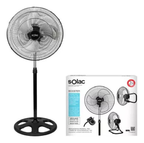 Ventilador Solac Booster 3 En 1 Metalico 18 Pulgadas 