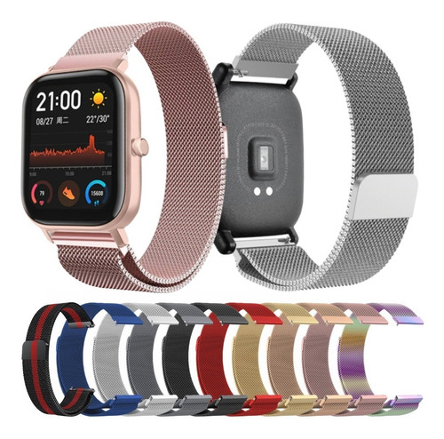 Correa Metálica 20mm - Amazfit Gts, 2, 2 Mini, 2e, 3, Gtr 42