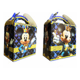 Mickey Rey Cajas Dulceras 10 Pz Mickey Príncipe Fiesta Bolos