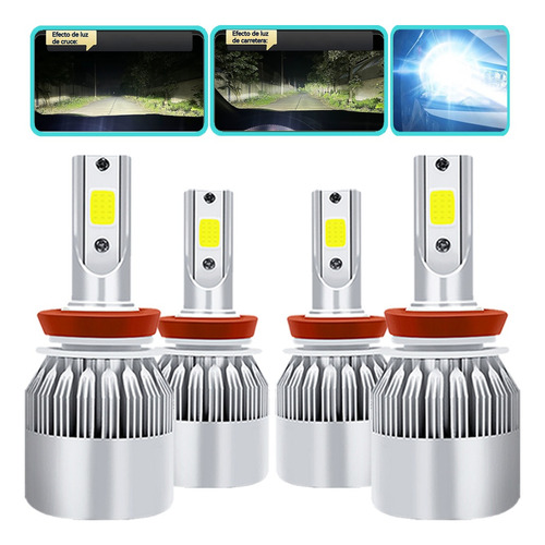 H9 H11 Blanco Kit Faros Led Luz Alta Y Baja Para Nissan