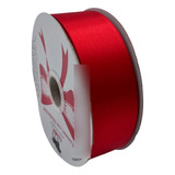 Cinta Satin Doble Cara 1715-9 De 38mm Rollo De 45.70mts Rojo Color 18 Rojo Escarlata