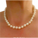 Gran Collar Perlas Cultivadas Blancas Akoya Genuinas 10-11mm