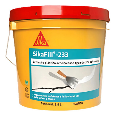 Sikafill 233 Cemento Platico Acrilico Alta Adherencia 3.8l Acabado Mate Color Blanco | Envío gratis