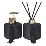 Kit Lavabo Preto Fosco Dourado Picolo Black Gold