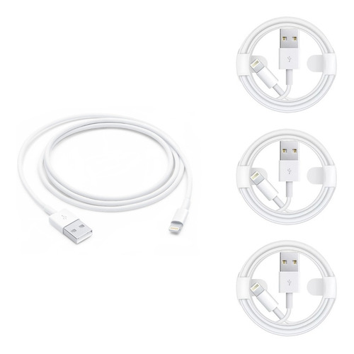 Pack 3 Cables Usb A Lightning Para iPhone 5 6 7 8 X Xr 11