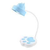 Lampara Flexible Gato Luz Led Recargable Touch 3intensidades Color De La Estructura Blanco Con Azul