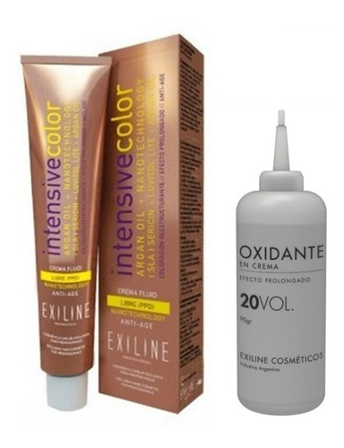 Tintura Intensive Color Exiline 60g + Oxidante En Crema 20v