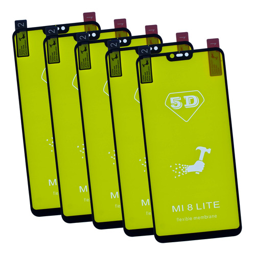 Kit 10x Películas Gel Flexível Para Xiaomi Mi8 Lite Atacado