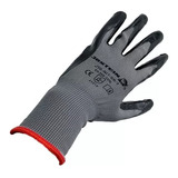 Guantes Trabajo Nylon Nitrilo Palma Negro Economicos X 50