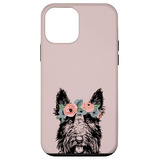 Funda Para iPhone 12 Mini Scottish Terrier With Floral He-02