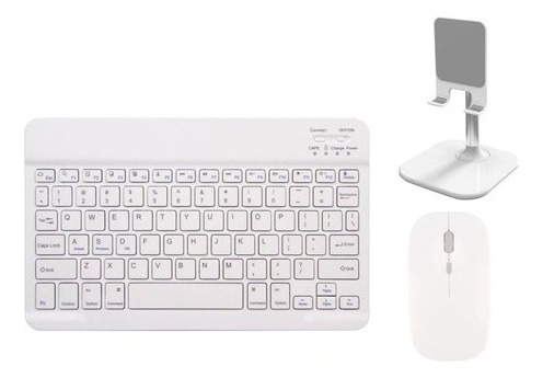 11 Teclado Kit Bluetooth Ratón Y Teléfono/tablet Soporte