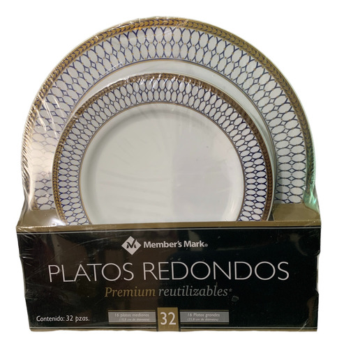 Plato Redondo Premium Reutilizable Members Mark 
