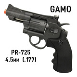 Revolver 38 Pressão Full Metal Gamo 4.5mm Pr-725 Gás Co2