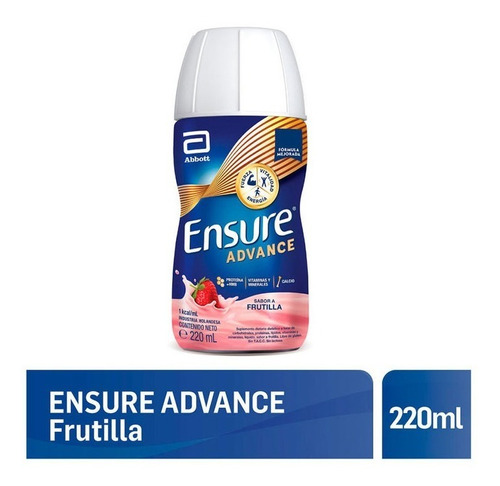 Suplemento Nutricional Ensure Advance Frutilla 220ml X 12u