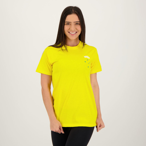 Camisa Brasil Clássica Amarela Feminina
