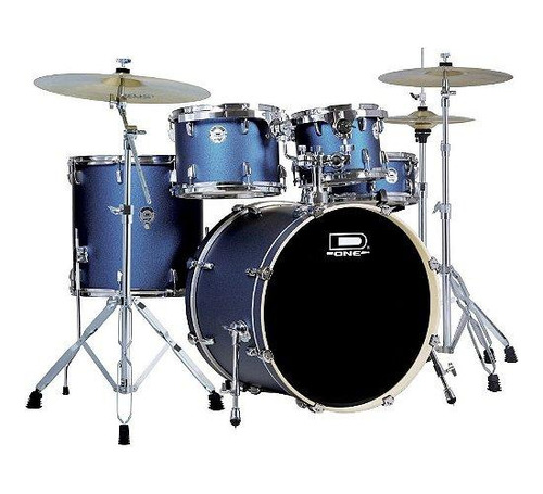 Bateria D-one Dr22bss Azul Sparkel C/banco Pedal(sem Pratos)