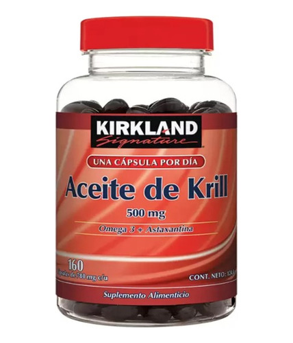 Suplemento Kirkland Signature Aceite De Krill En Botella 160