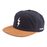 Gorra Cap Trown - Flat Negra Mod. Lightning - Importada 