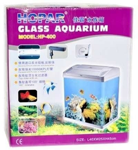 Aquario Hopar Hp-400 Black 34l Com Led 220v Spid Fsh