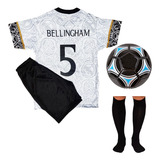 Kit Conjunto Futebol Infantil Jogo Time Europa + Meia + Bola